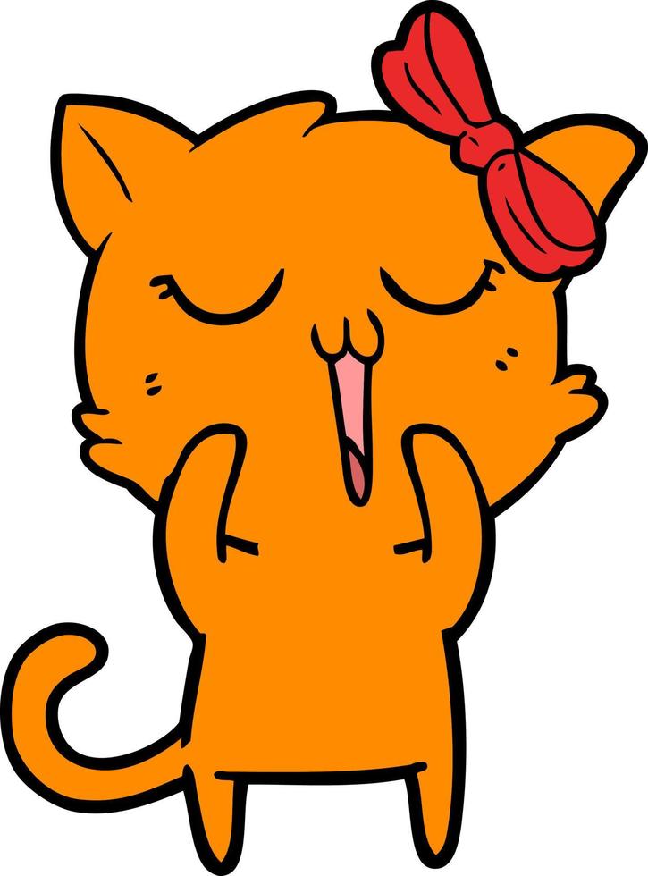 tekenfilm tekening karakter kat vector
