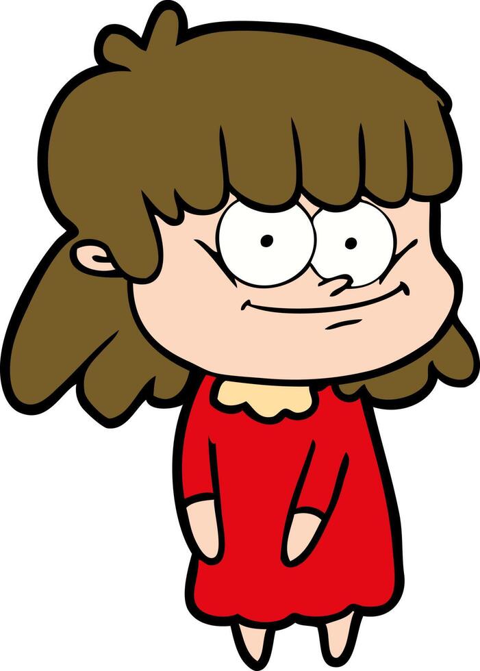 cartoon lachende vrouw vector