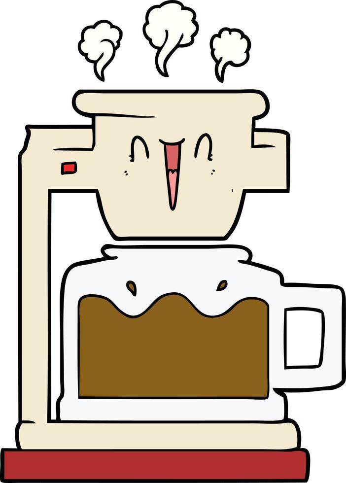 stomen heet koffie pot vector