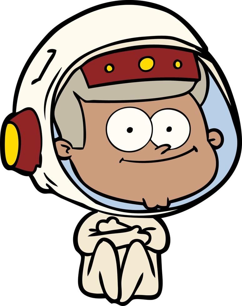 gelukkig astronaut tekenfilm vector