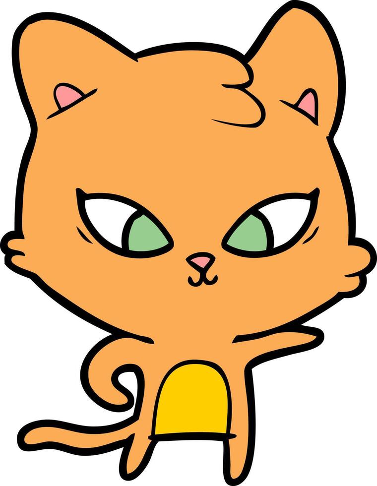 schattige cartoon kat vector