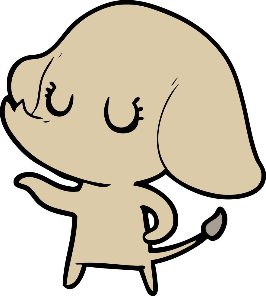 schattige cartoon olifant vector