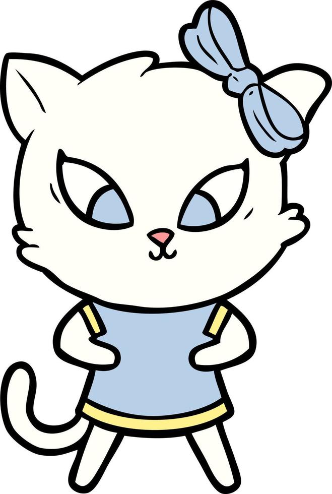tekenfilm karakter kat vector