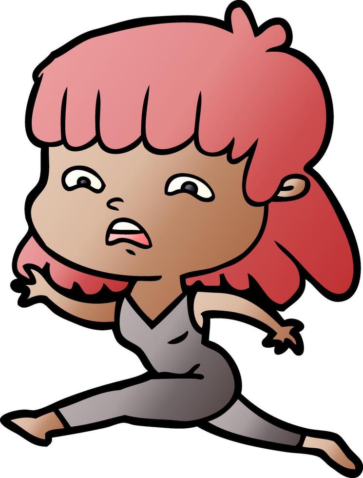 cartoon bezorgde vrouw vector