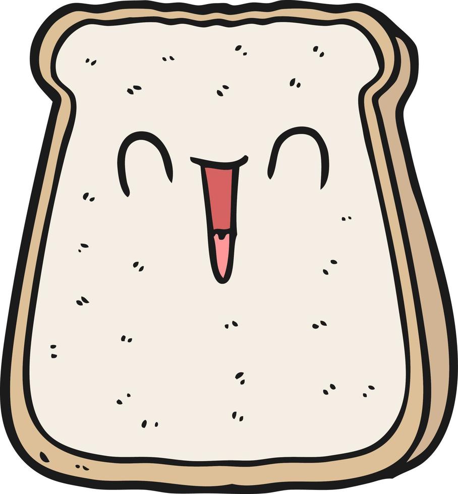 tekenfilm plak van brood vector