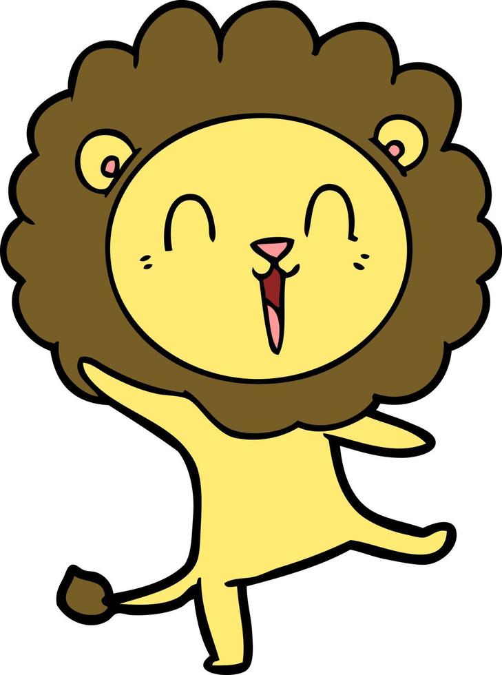 lachend leeuw tekenfilm vector