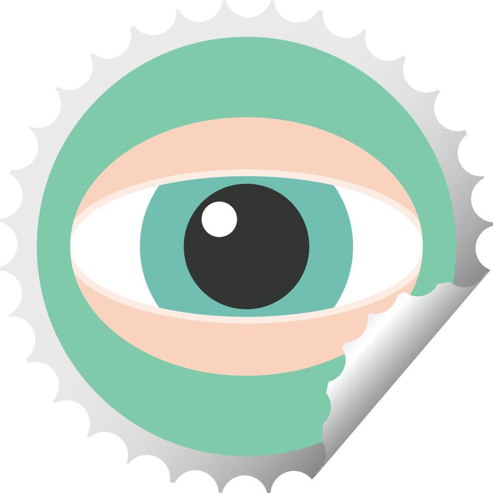 staren oog grafisch vector illustratie ronde sticker postzegel