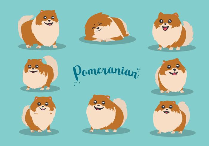 Gratis Cartoon Pomeranian Vector