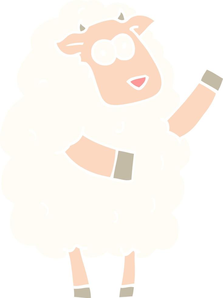 vlak kleur illustratie tekenfilm schapen vector