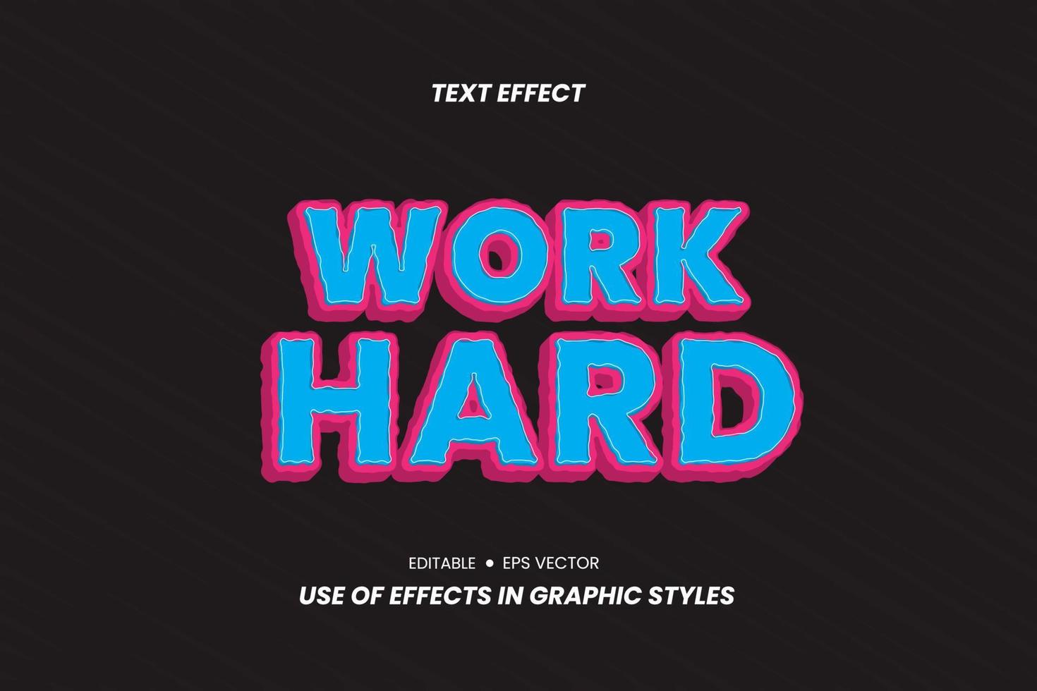 tekst effect met gekleurde 3d brieven. vector