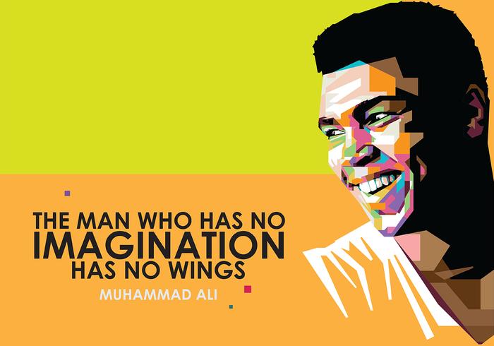 Mohammed Ali in Popart Portret vector