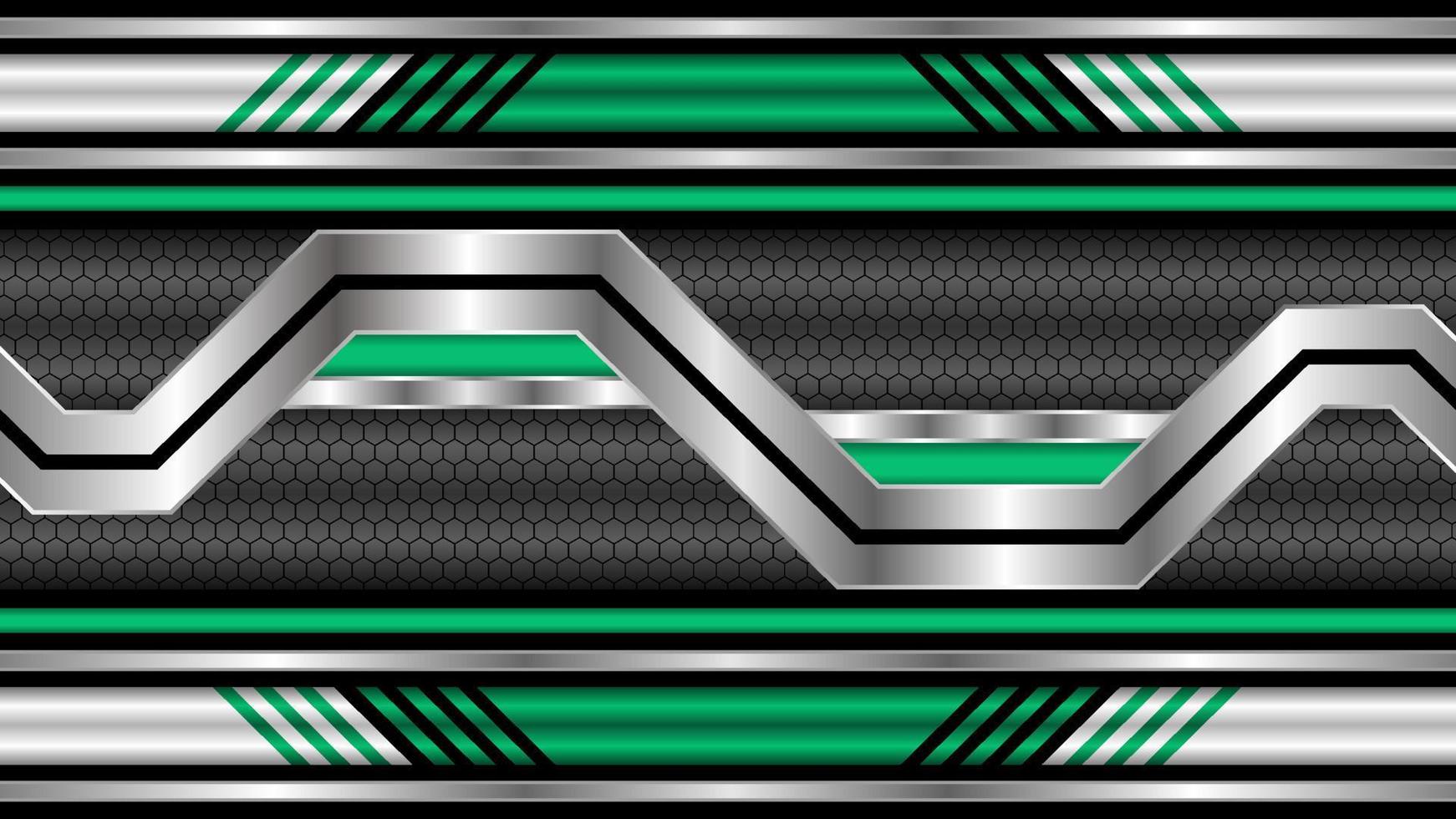 futuristische technologie metalen groen kleur abstract achtergrond vector