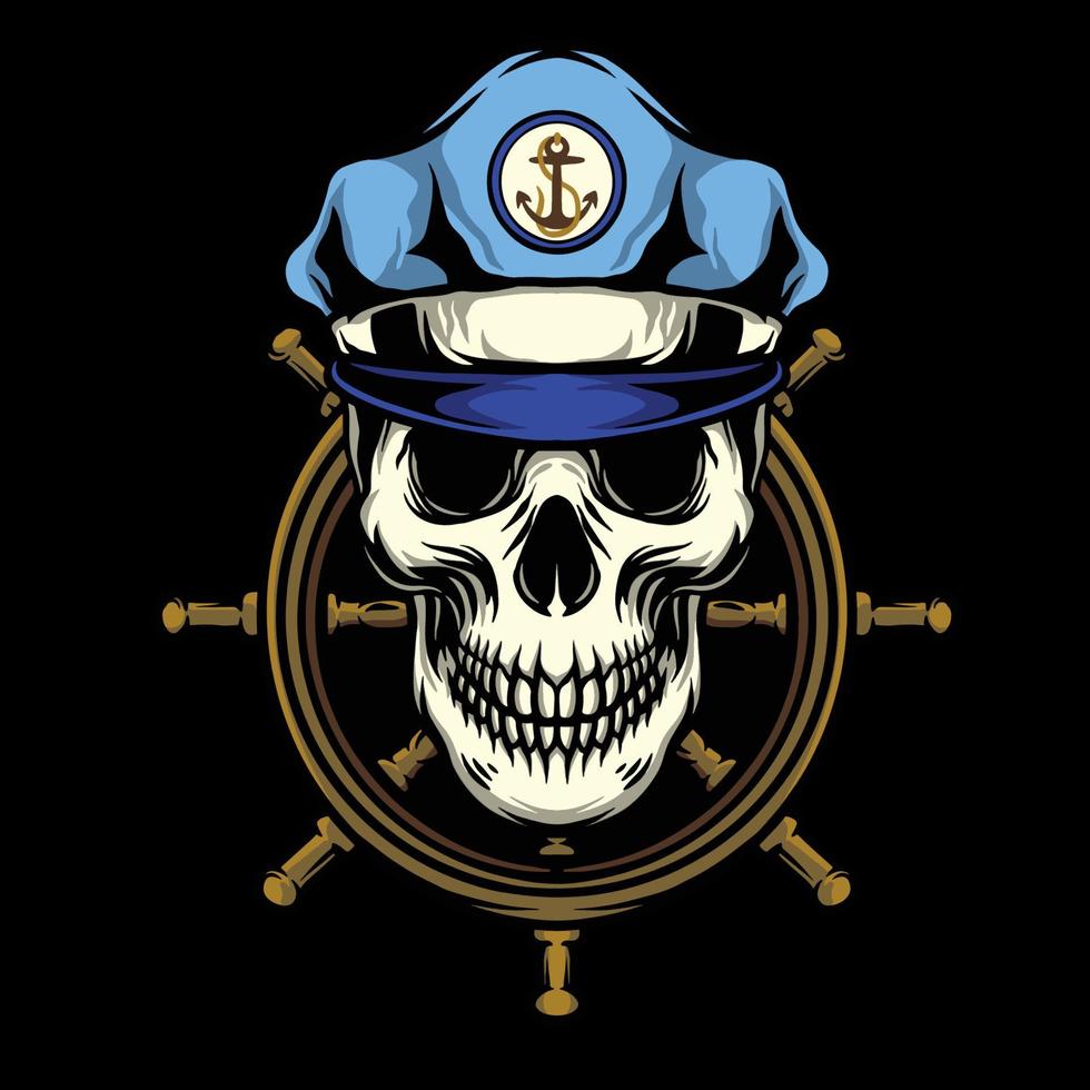 gezagvoerder marinier schedel illustratie vector