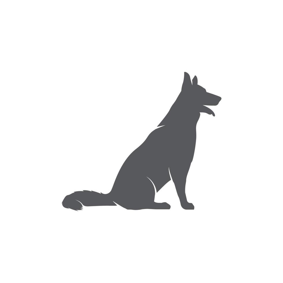 hond icoon vector. hond huisdier concept ontwerp. hond silhouet vector. vector illustratie