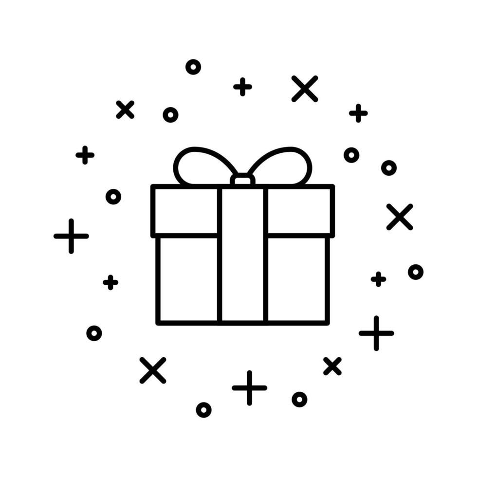 geschenk doos vlak icoon Aan wit achtergrond, vector illustratie