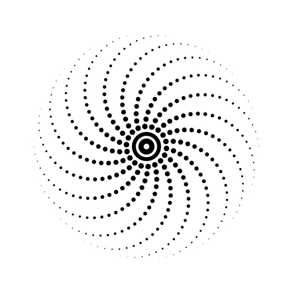 cirkel halftone spiraal achtergrond. radiaal snelheid lijnen in cirkel het formulier voor grappig boeken. vuurwerk explosie achtergrond. vector illustratie. starburst ronde logo. circulaire zon ontwerp element