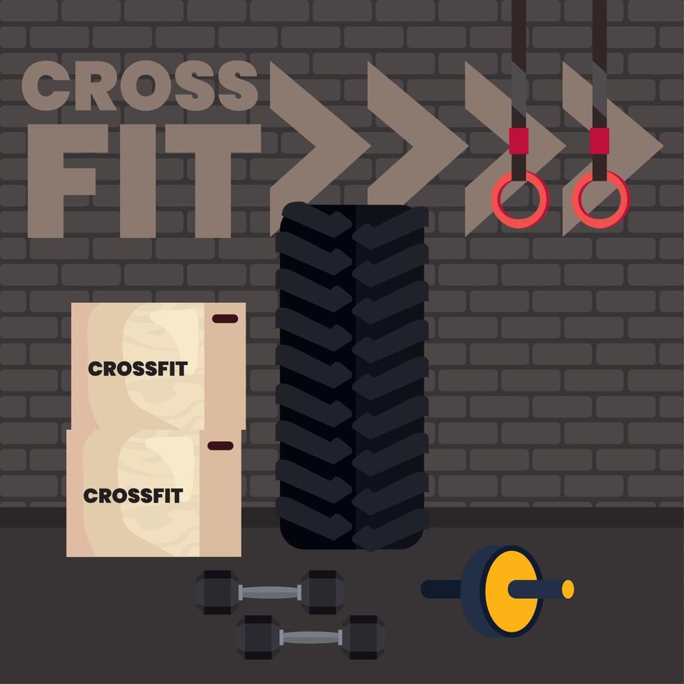 crossfit sportscène vector