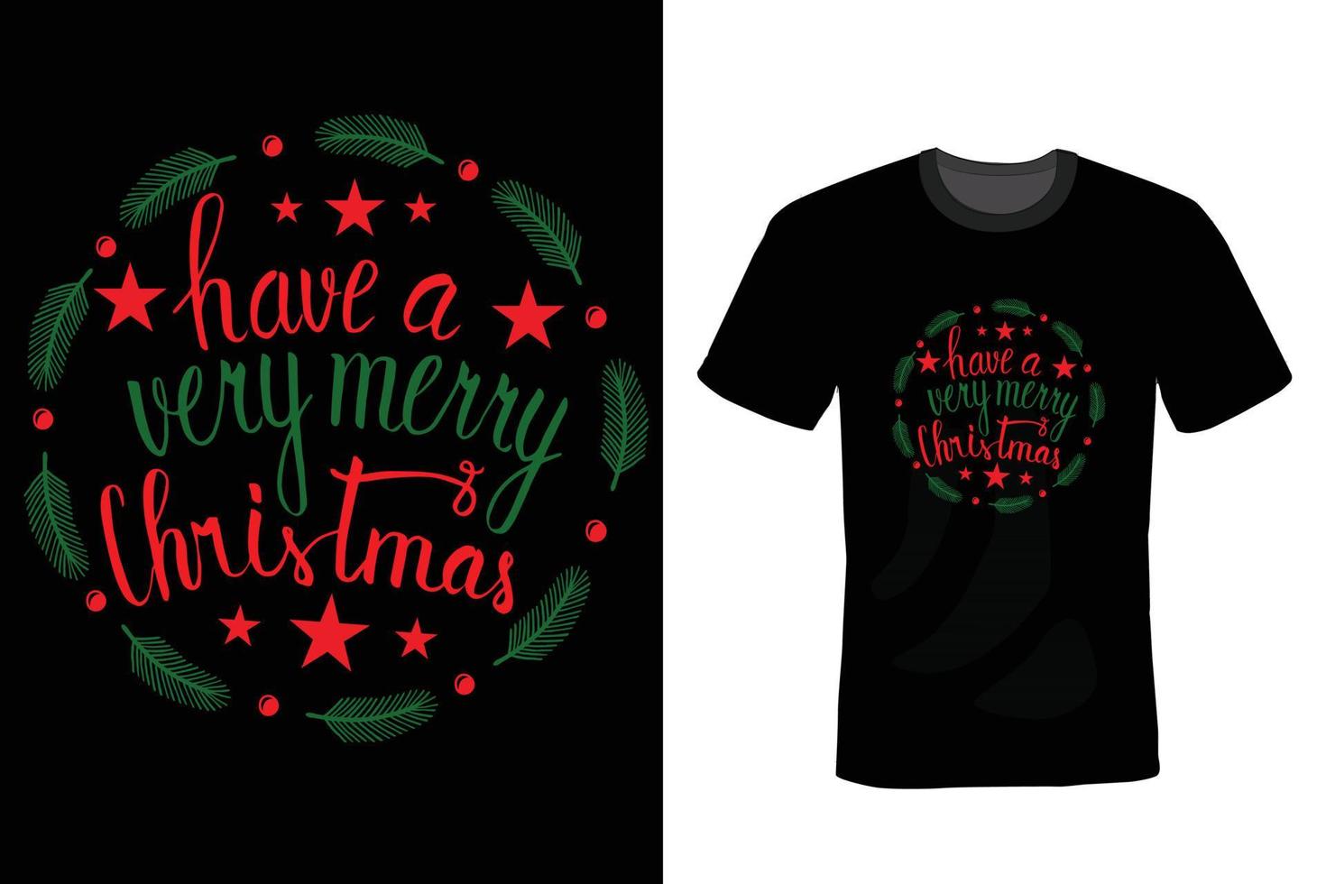 Kerstmis dag t-shirt ontwerp sjabloon vector