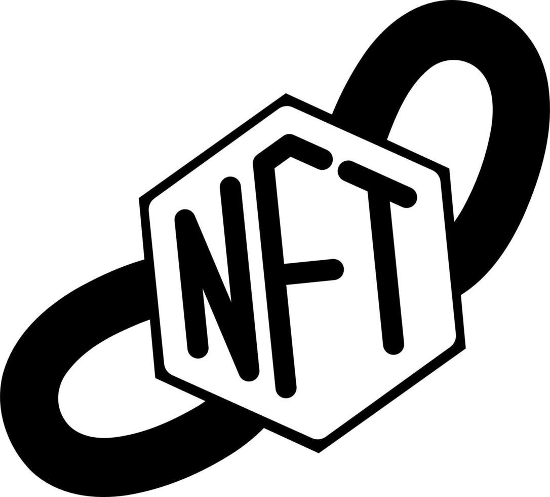 nft pictogrammen nft logo nft vector illustratie