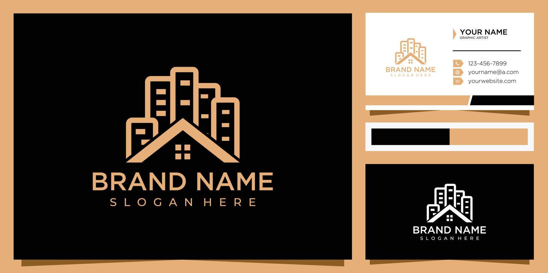 modern gebouw en huis logo ontwerp concept vector