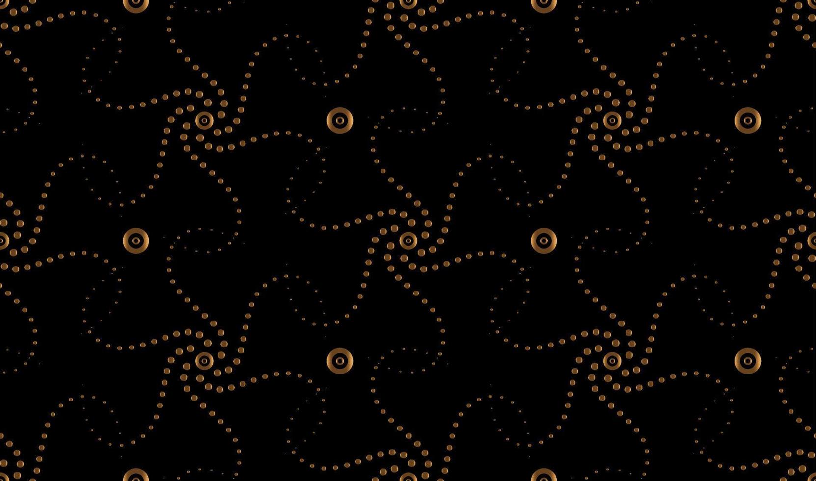 naadloos goud halftone spiraal patroon achtergrond. radiaal snelheid lijnen in cirkel sterren vorm geven aan. luxe zwart achtergrond. vector illustratie. gouden starburst ronde symbool. circulaire zon ontwerp element
