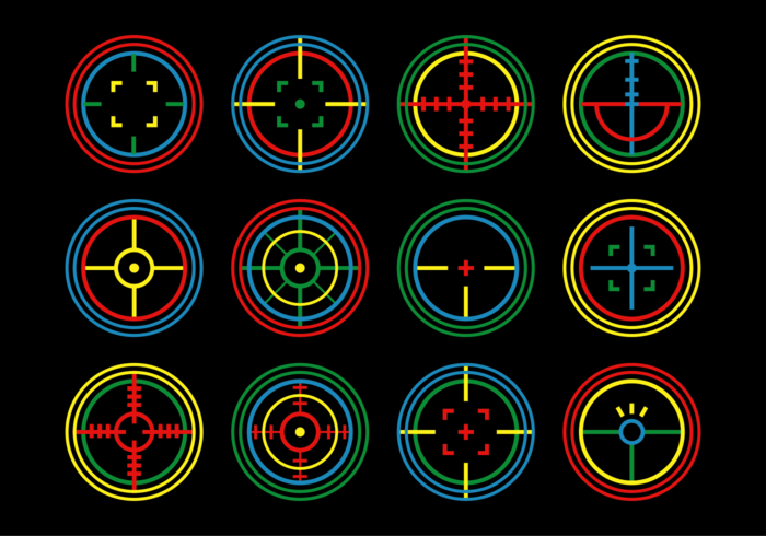 Laser tag target vector set