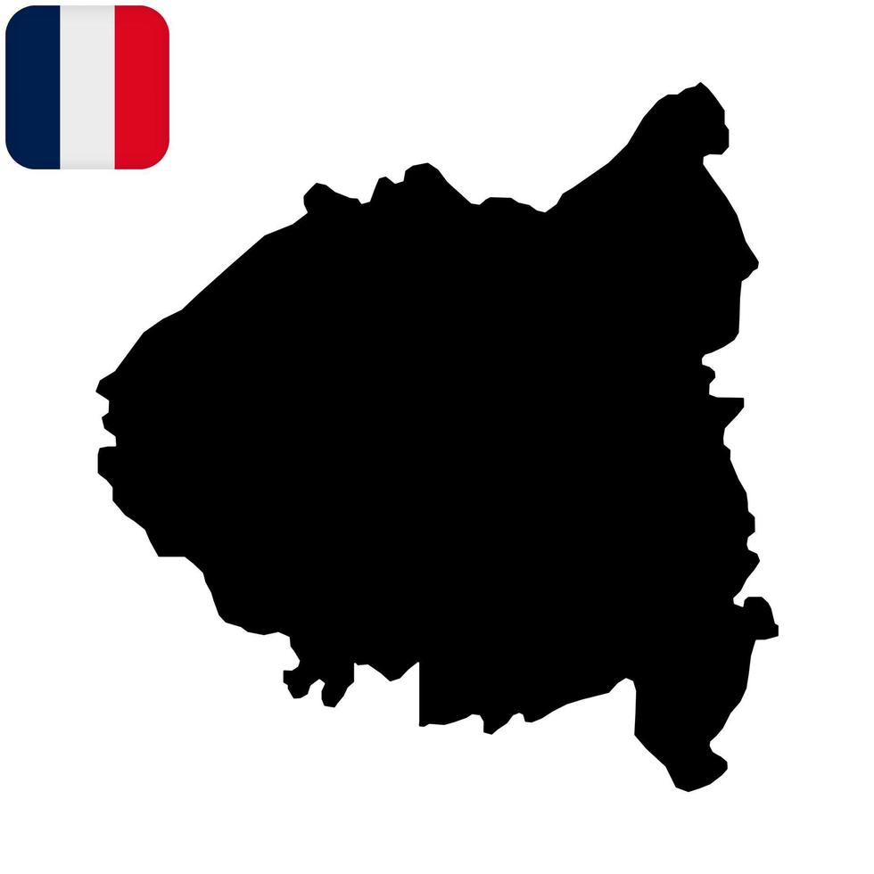 Parijs et Fijn Couronne kaart. regio van Frankrijk. vector illustratie.