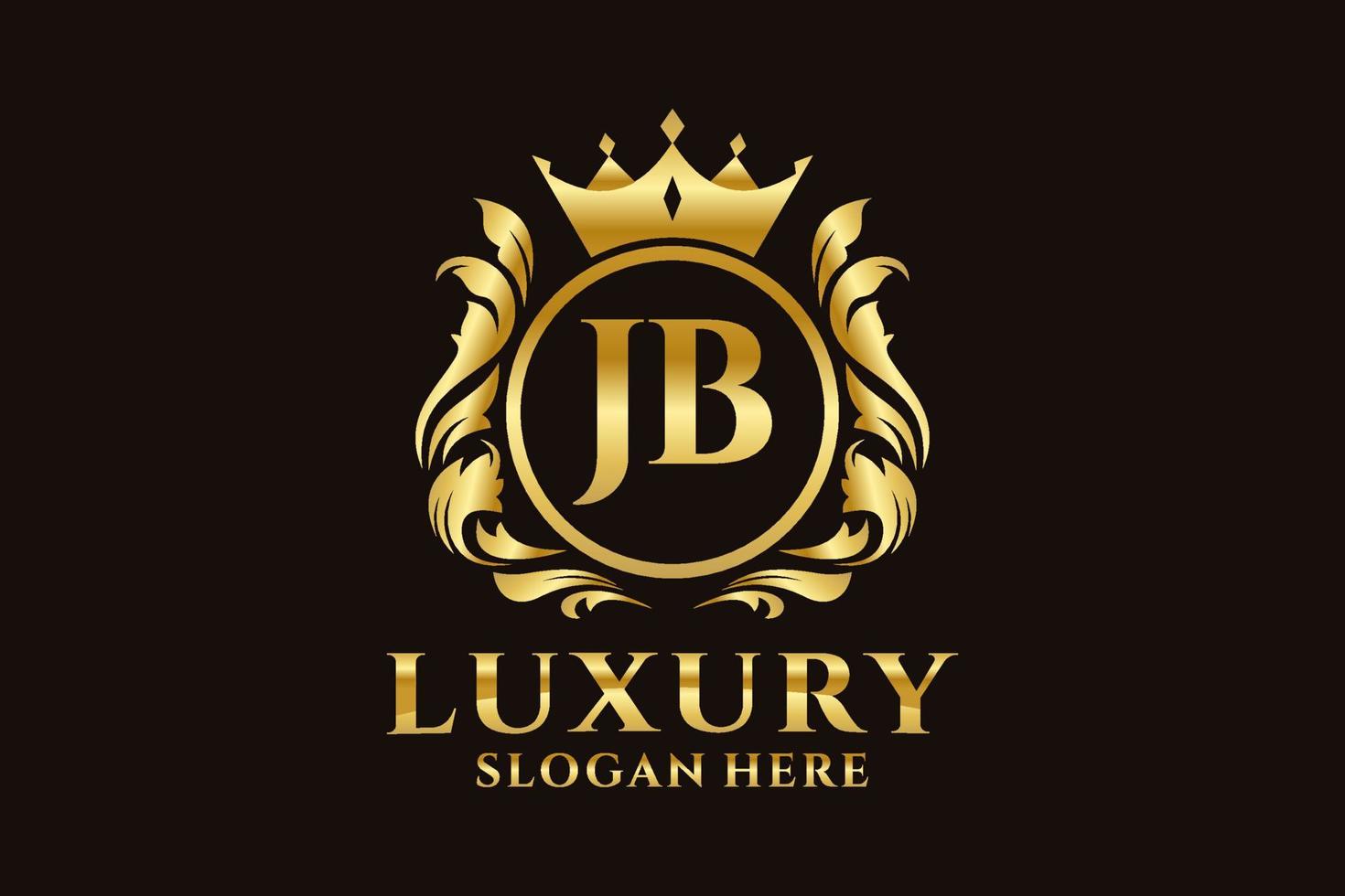 eerste jb brief Koninklijk luxe logo sjabloon in vector kunst voor luxueus branding projecten en andere vector illustratie.