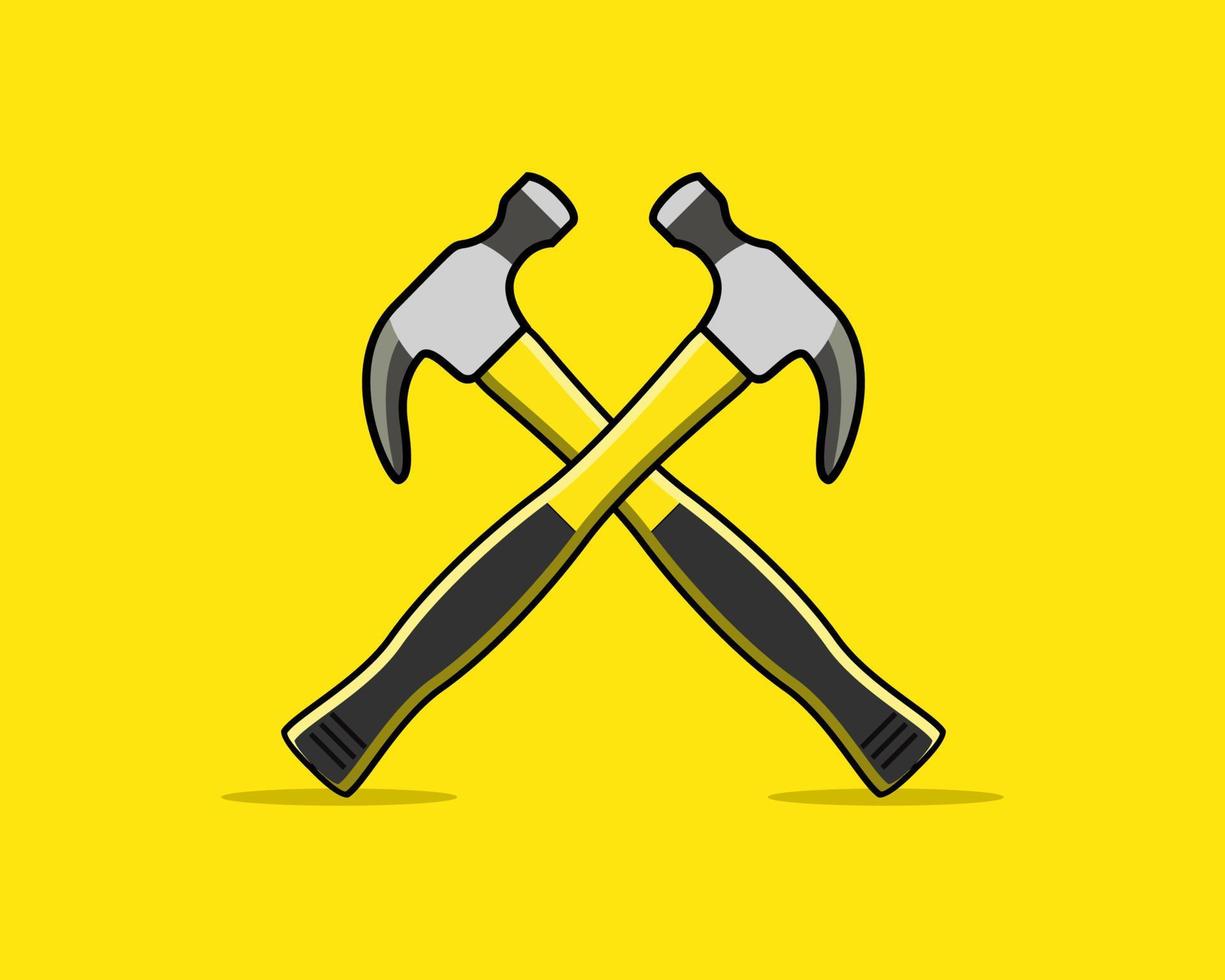hamer vlak icoon logo illustratie vector geïsoleerd. bouw pictogrammenset. geschikt voor web ontwerp, logo, app, en upscale uw bedrijf.