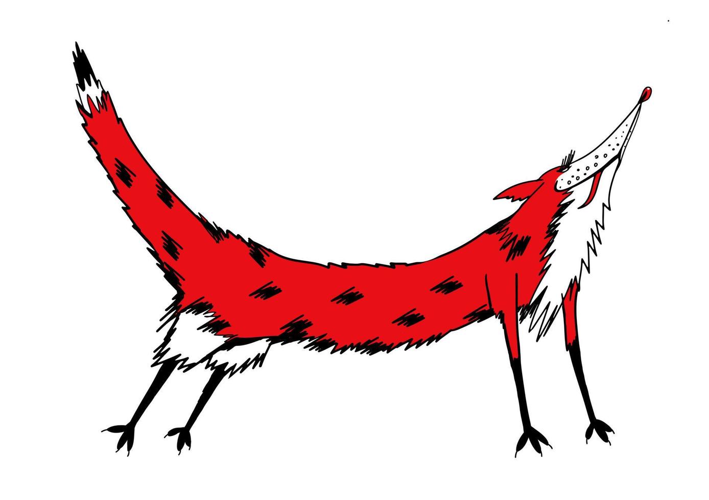 rood vos. kleur vector illustratie.