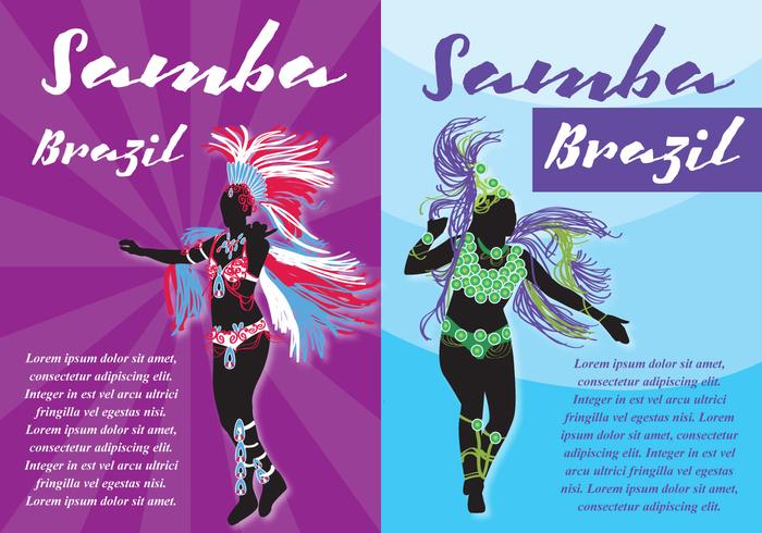 Samba flyers vector