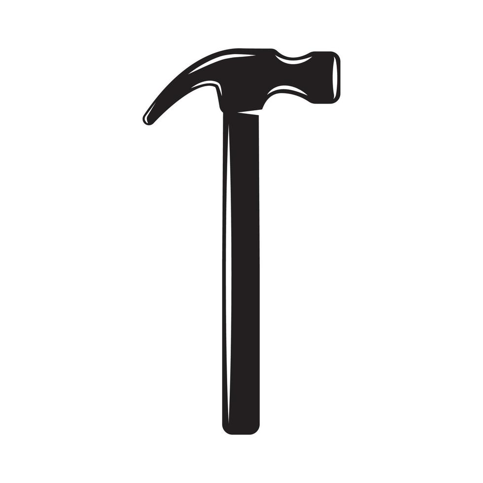 wijnoogst timmerwerk houtwoord monteur hamer. kan worden gebruikt Leuk vinden embleem, logo, insigne, label. markering, poster of afdrukken. monochroom grafisch kunst. vector