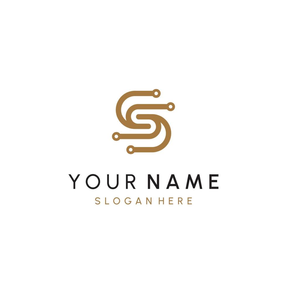 prachtige luxe letter ss monogram in oneindige vorm, elegante circulaire letter s en s logo sjabloon vector