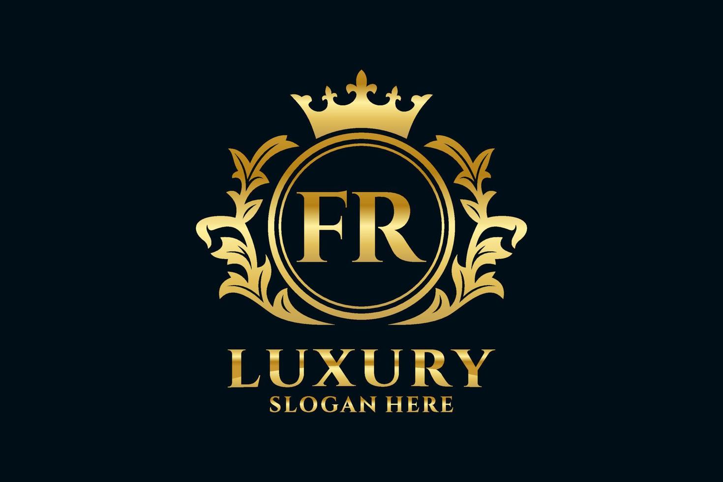 eerste vanaf brief Koninklijk luxe logo sjabloon in vector kunst voor luxueus branding projecten en andere vector illustratie.