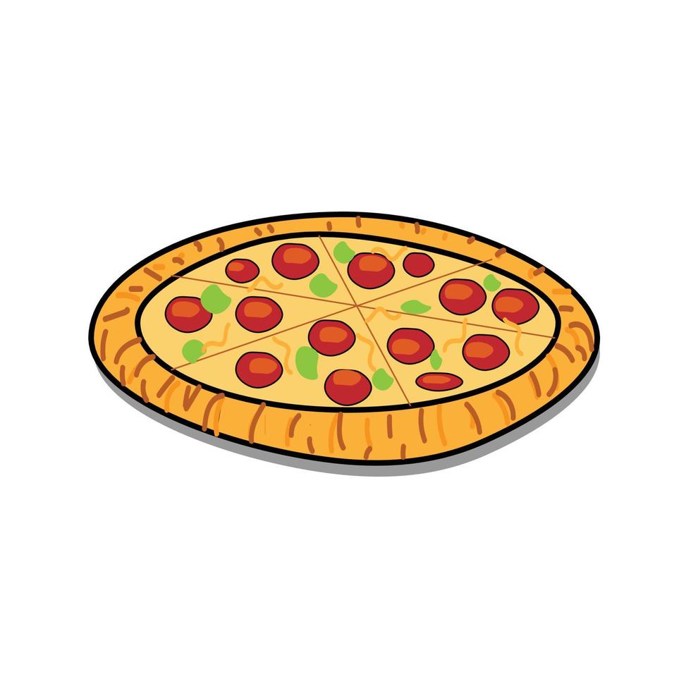 heerlijk pizza voedsel beeld ontwerp vector