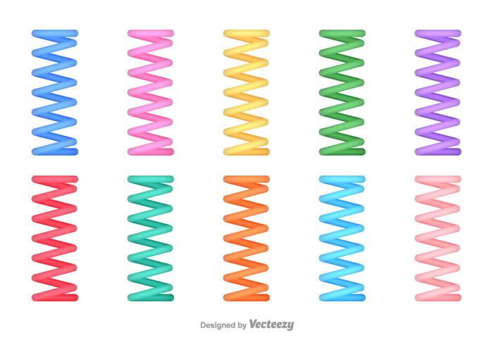 Set Van Vector Slinky Abstract Pictogrammen