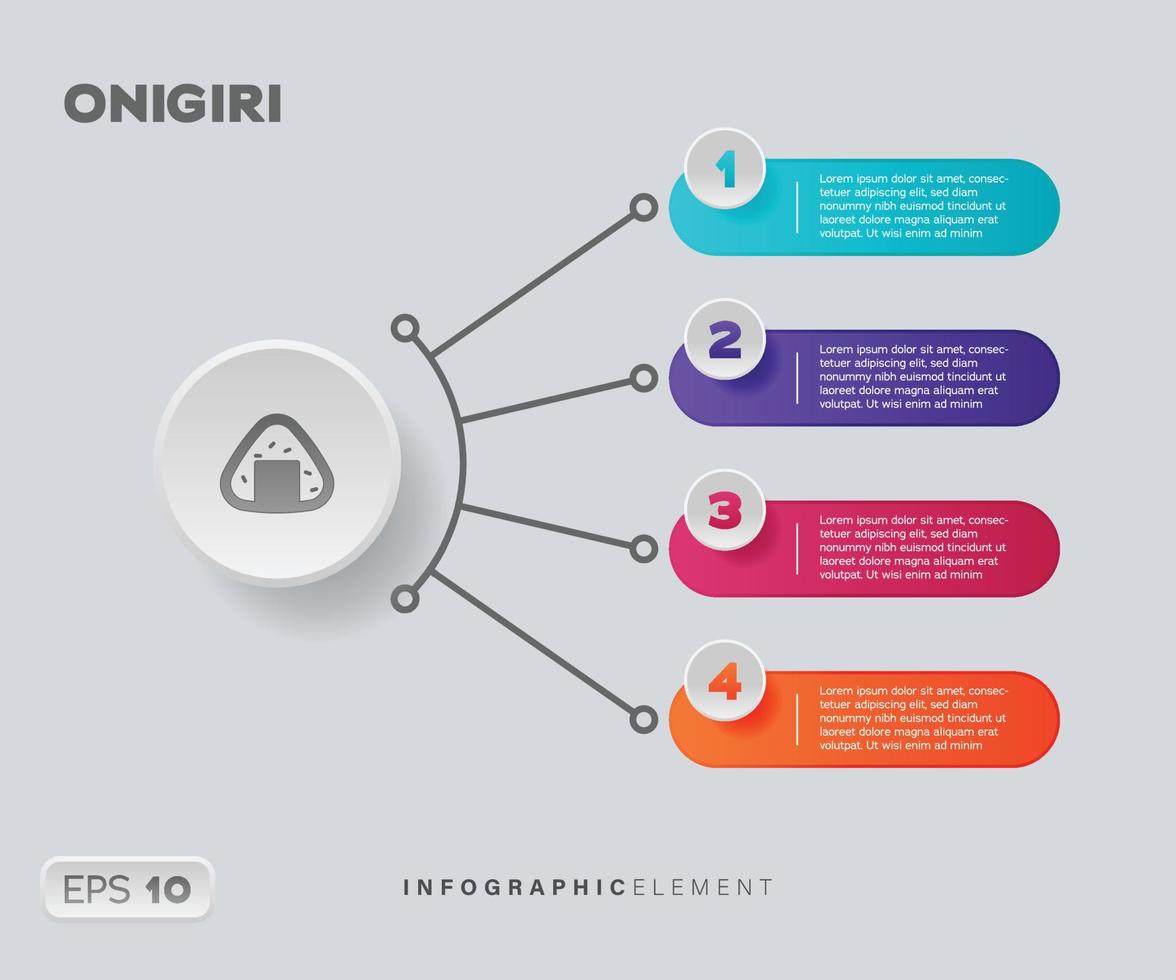 onigiri infographic element vector