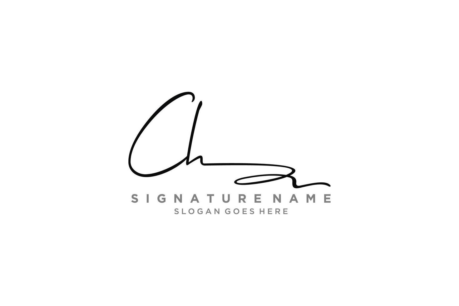 eerste ch brief handtekening logo sjabloon elegant ontwerp logo teken symbool sjabloon vector icoon
