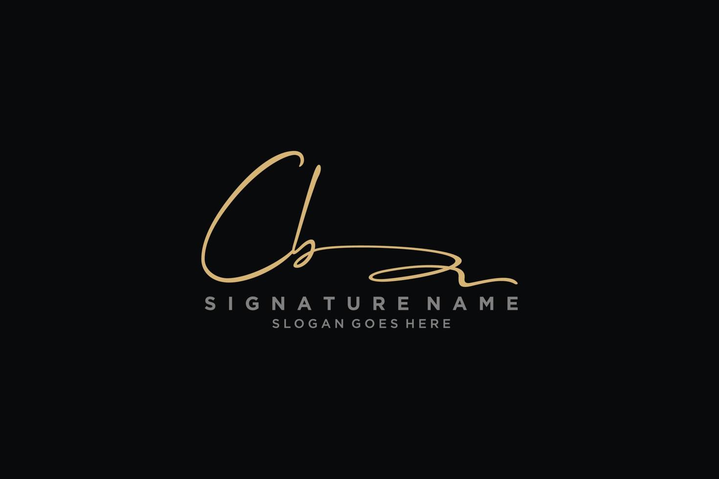 eerste cb brief handtekening logo sjabloon elegant ontwerp logo teken symbool sjabloon vector icoon