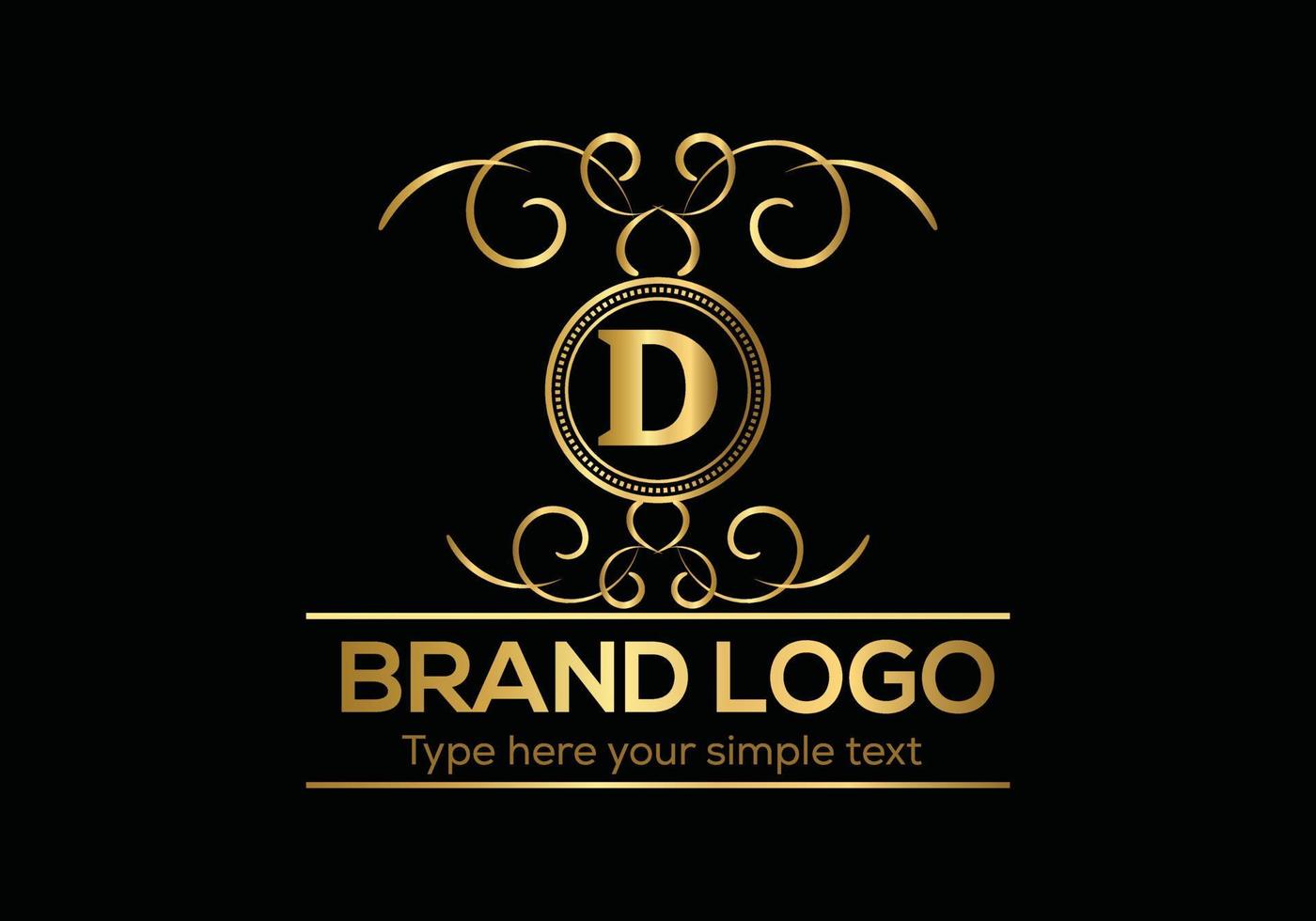 eerste brief luxe logo sjabloon in vector kunst voor restaurant, hotel, heraldisch, sieraden, mode, en andere vector illustratie.