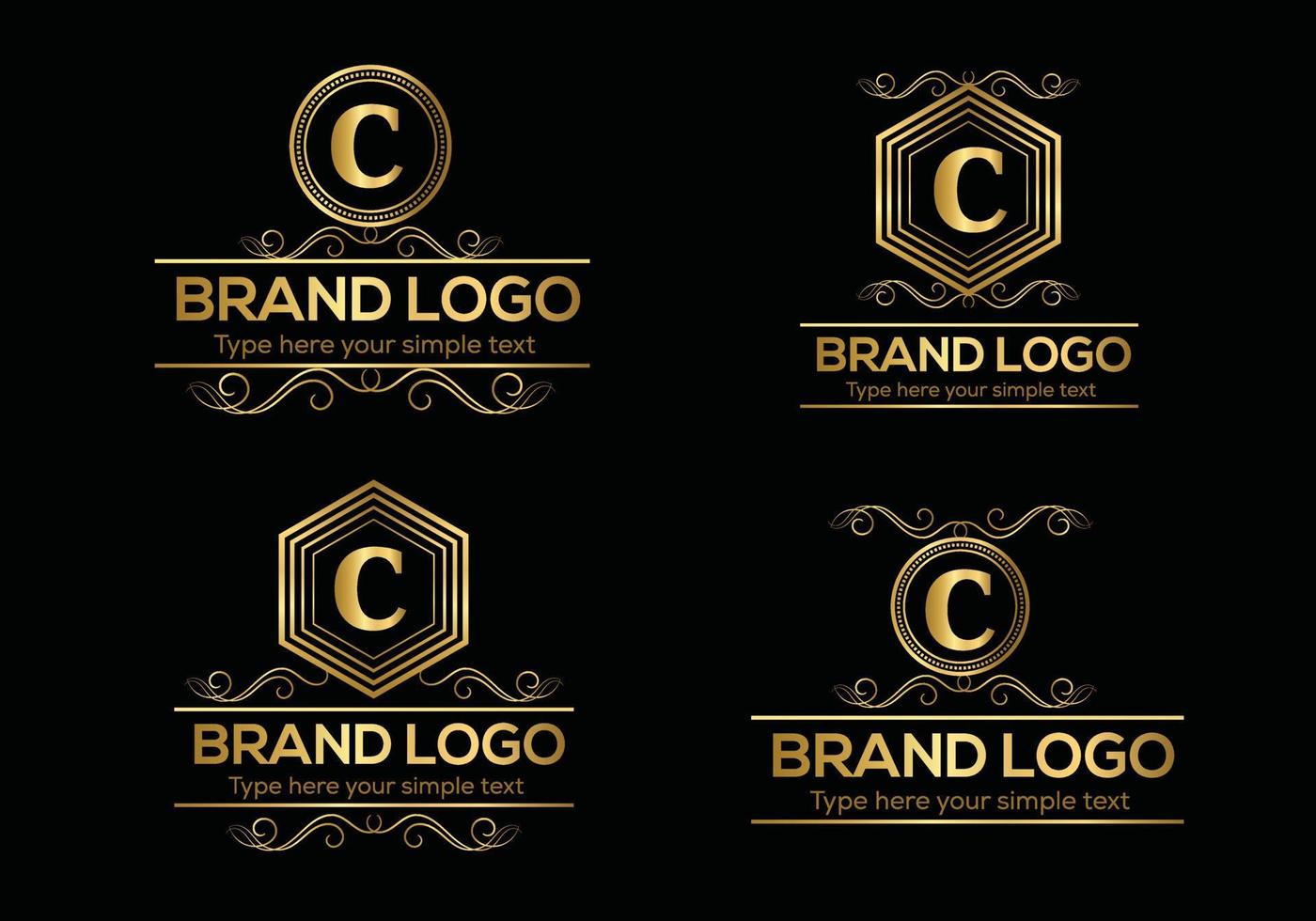 eerste brief luxe logo sjabloon in vector kunst voor restaurant, hotel, heraldisch, sieraden, mode, en andere vector illustratie.