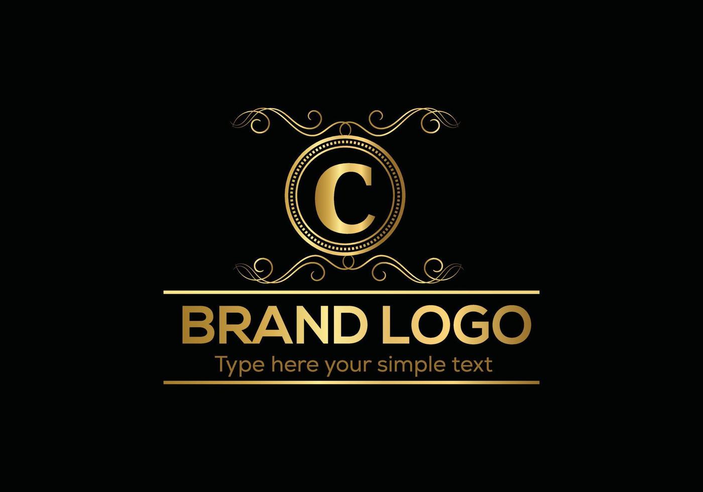 eerste brief luxe logo sjabloon in vector kunst voor restaurant, hotel, heraldisch, sieraden, mode, en andere vector illustratie.