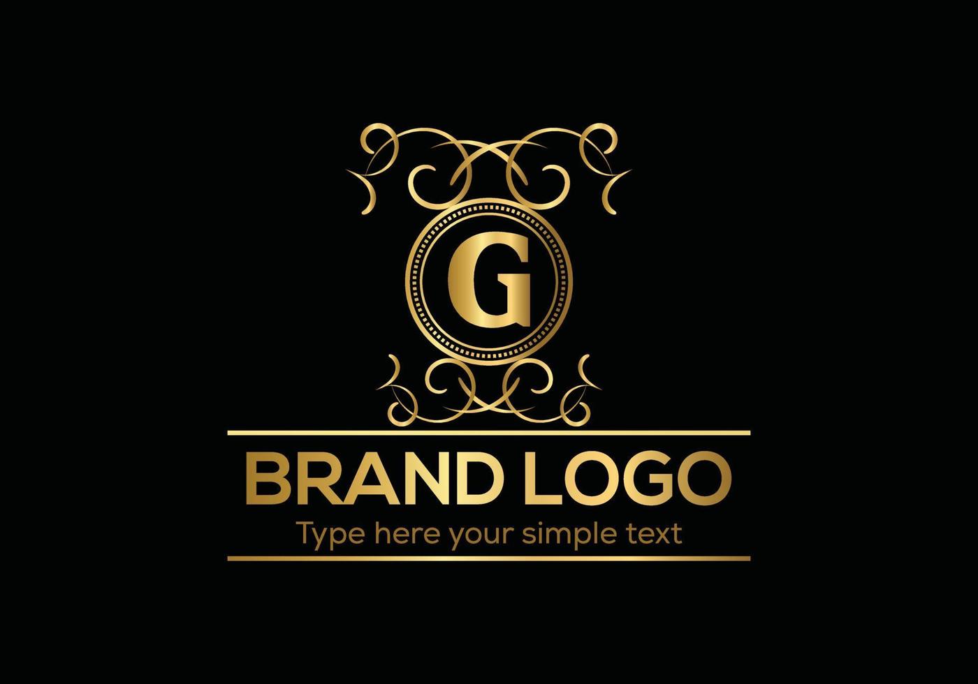 eerste brief luxe logo sjabloon in vector kunst voor restaurant, hotel, heraldisch, sieraden, mode, en andere vector illustratie.