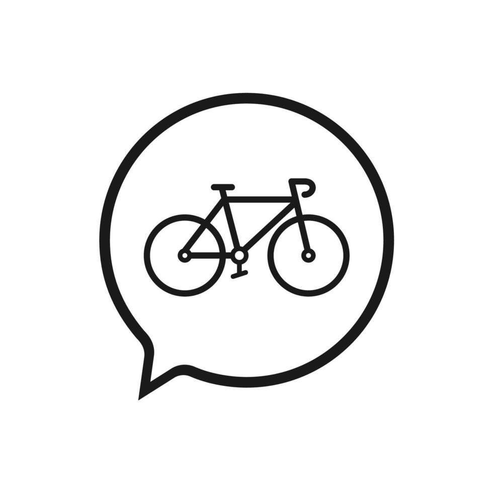 fiets icoon in modieus vlak ontwerp vector