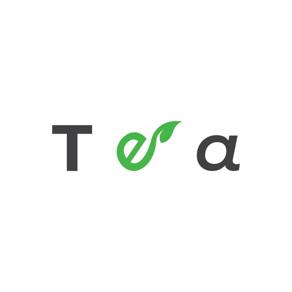 creatief natuurlijk biologisch groen thee blad logo ontwerp.groen thee voor bedrijf, kruiden, drank en bedrijf. vector
