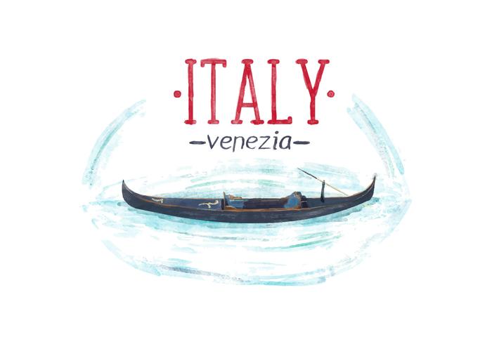Gratis Italië Venetië Waterverf Vector