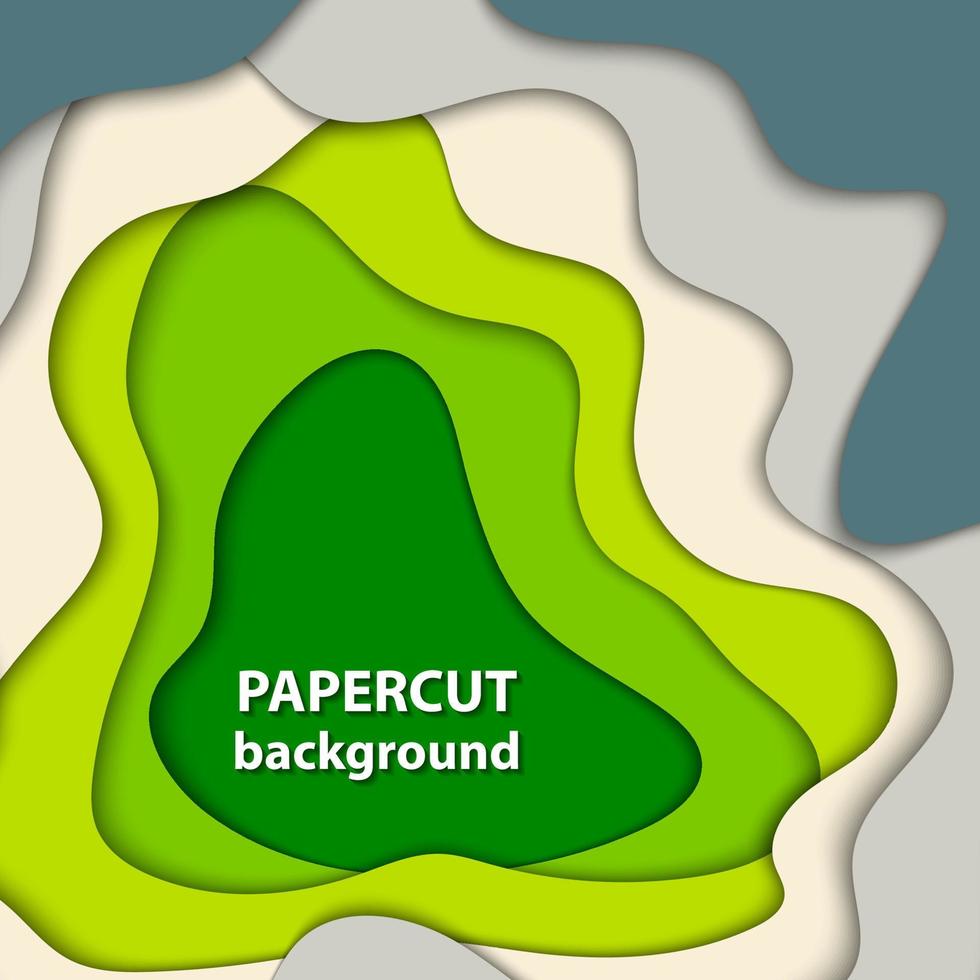 vector achtergrond met helder caraïben groen en beige kleur papier besnoeiing vormen. 3d abstract papier kunst stijl, ontwerp lay-out voor bedrijf presentaties, flyers, affiches, afdrukken, kaarten, brochure omslag.