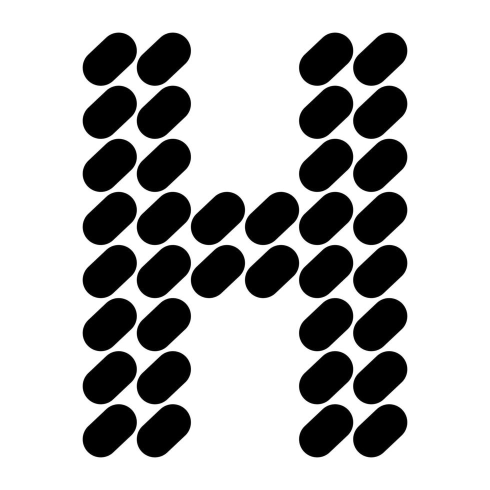 gemakkelijk brief h logo ontwerp. vector
