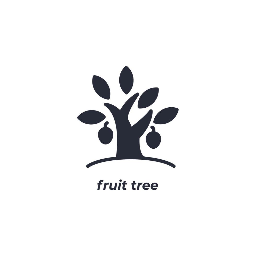 vector teken fruit boom symbool is geïsoleerd Aan een wit achtergrond. icoon kleur bewerkbaar.