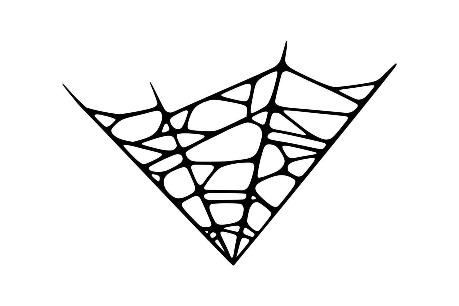 spin web geïsoleerd Aan wit achtergrond. spookachtig halloween spinneweb. vector illustratie
